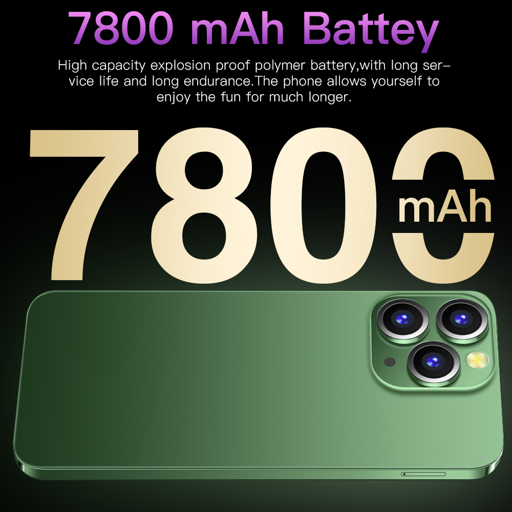 Novo i14 pro max smartphone 6.8 Polegada android12 telefone 7800mah 16 + 1tb telefones celulares câmera desbloquear telefones celulares 5g handys