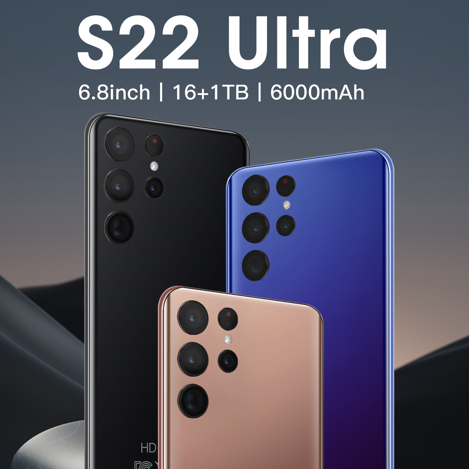 Versão global smartphone android s22 ultra 16gb + 1tb 6000mah 6.8 Polegada 4g 5g rede desbloqueado telefones celulares sim duplos