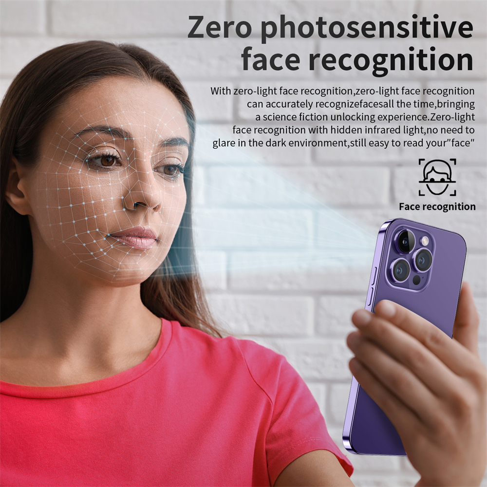 Versão global i14 pro max smartphones 16gb 1tb telefone móvel de tela cheia 7.3 Polegada hd celulares 50 + 108mp câmera 6000mah android12