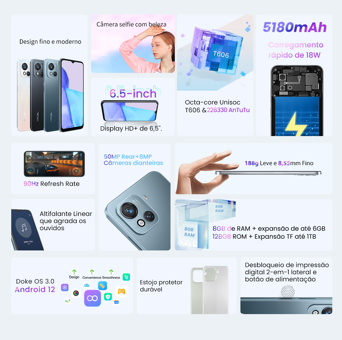 【Blackworld premiere】blackview oscal c80 smartphone 8gb 【Blackworld premiere】blackview oscal c80 smartphone 8gb