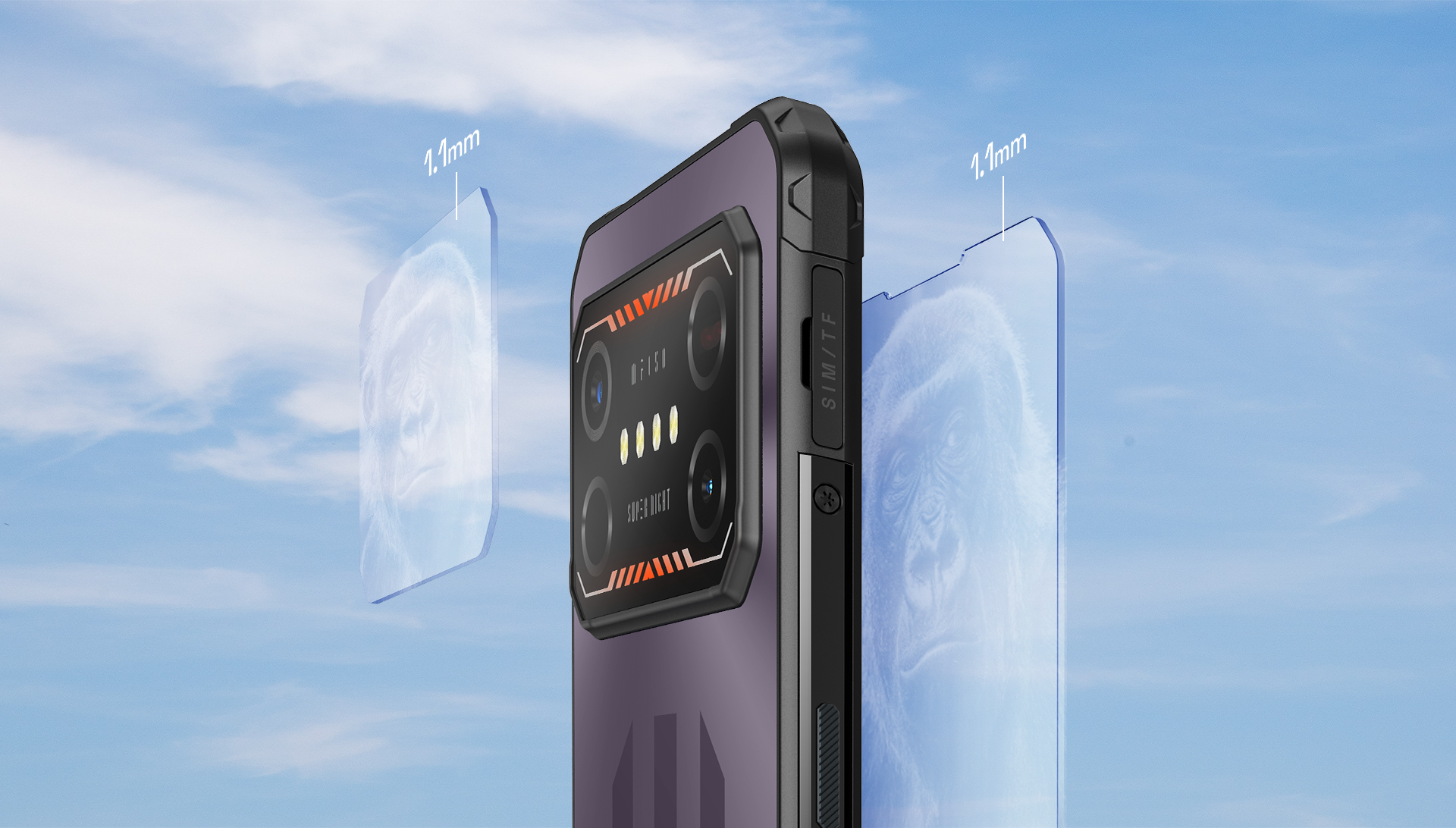 Iiif150 air1 ultra áspero visão noturna smartphone 6.8