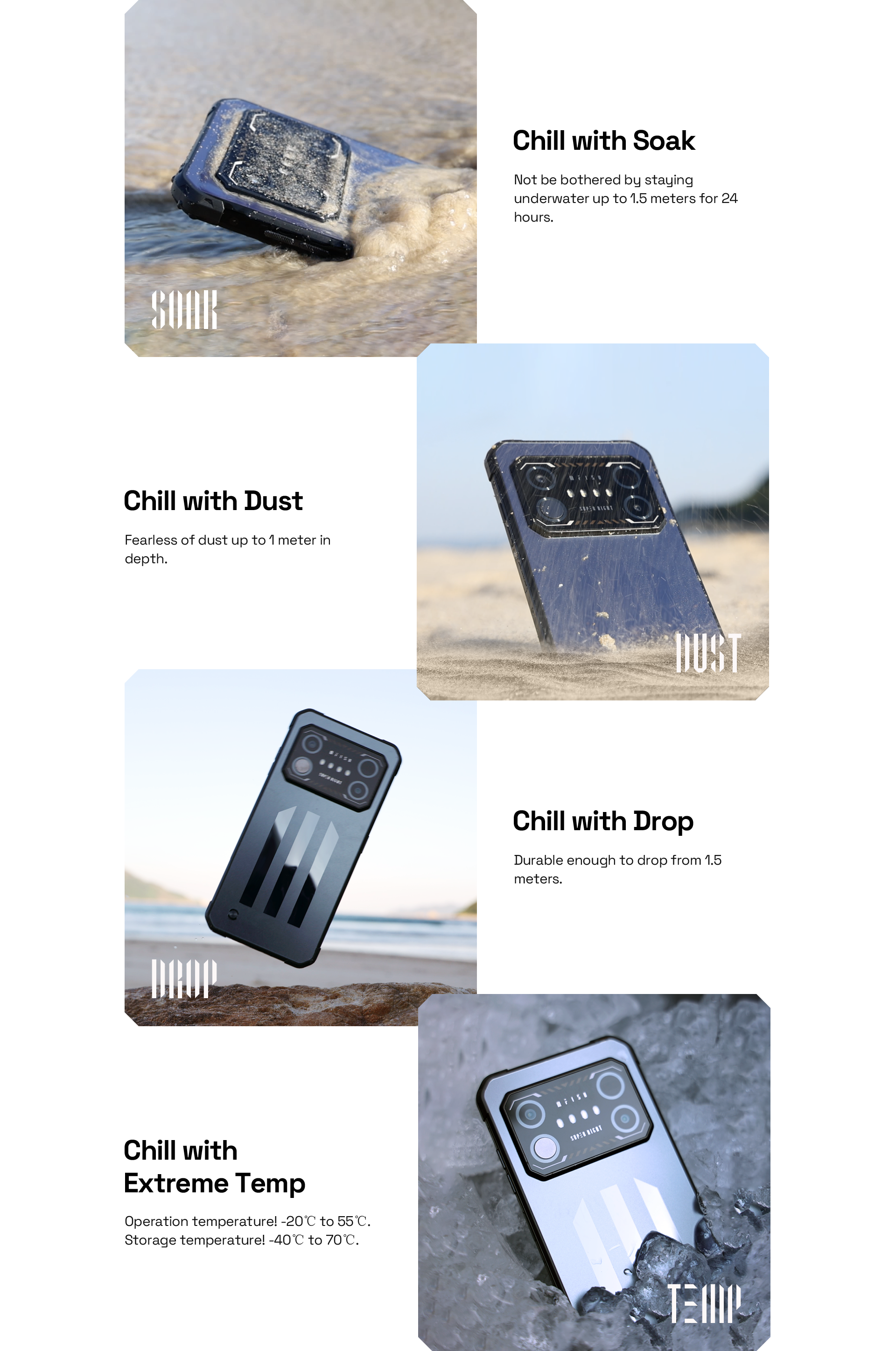 Iiif150 air1 ultra áspero visão noturna smartphone 6.8