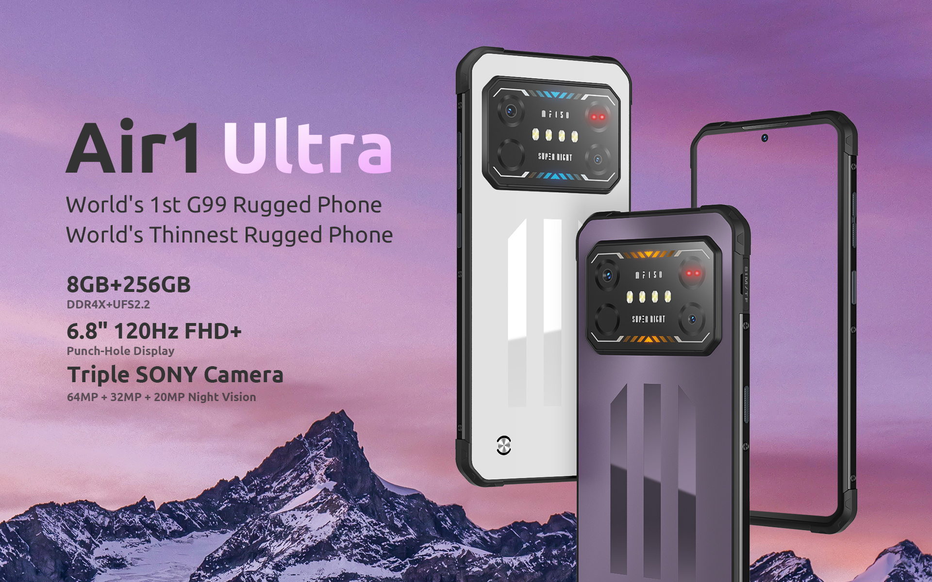 Iiif150 air1 ultra áspero visão noturna smartphone 6.8