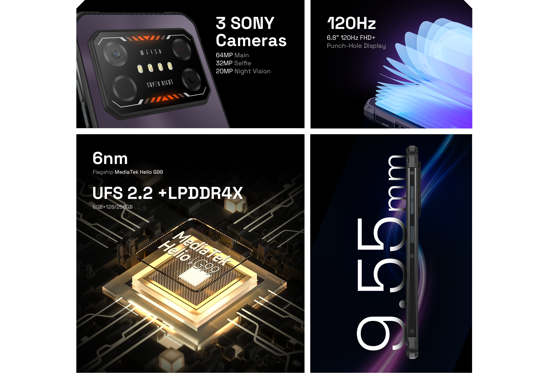 Iiif150 air1 ultra áspero visão noturna smartphone 6.8