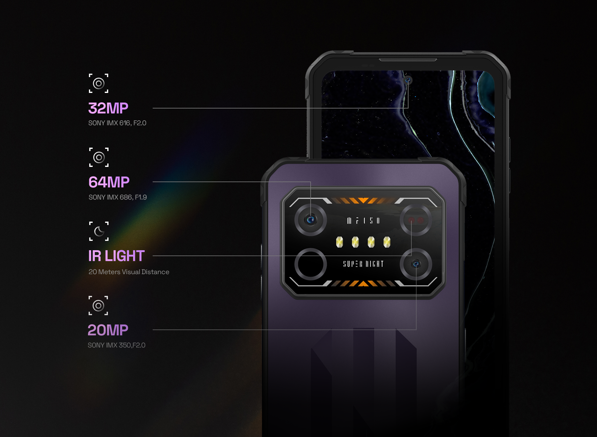 Iiif150 air1 ultra áspero visão noturna smartphone 6.8