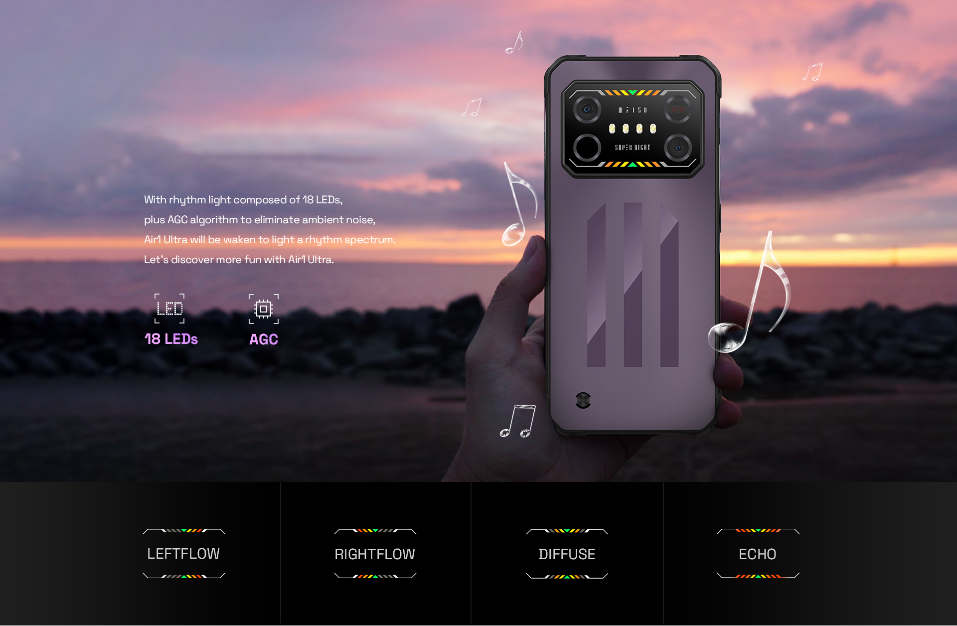 Iiif150 air1 ultra áspero visão noturna smartphone 6.8