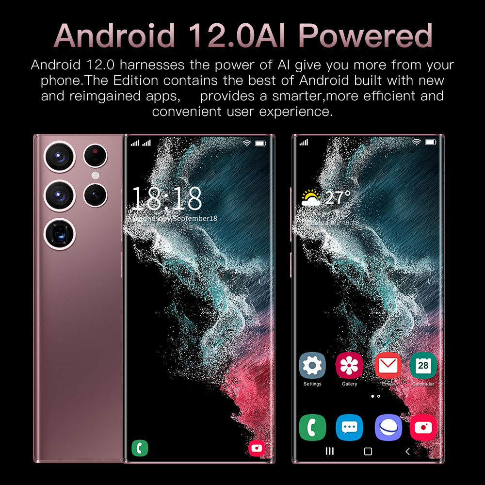2023 versão global s22 ultra smartphone 6.8 Polegada hd 16gb