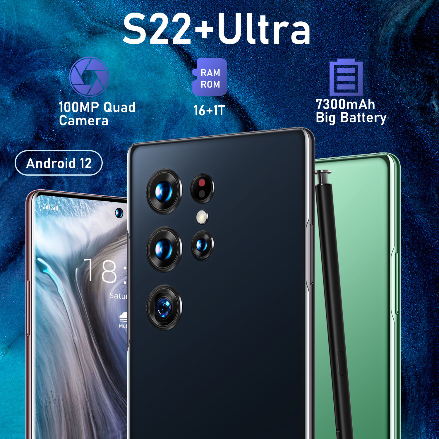 Versão global novo s22 + ultra 6.8 Polegada