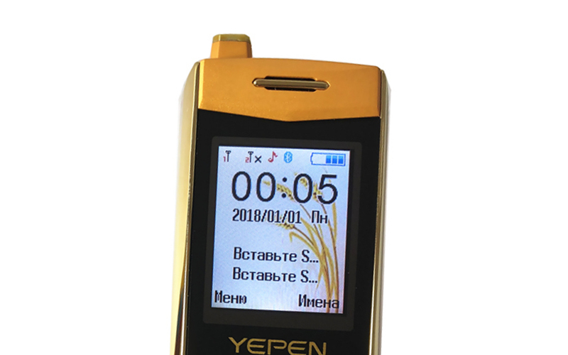 Luxo retro duplo sim telefone celular bluetooth