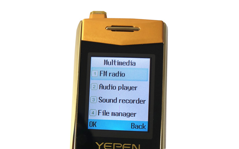 Luxo retro duplo sim telefone celular bluetooth