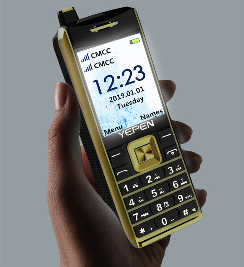 Luxo retro duplo sim telefone celular bluetooth