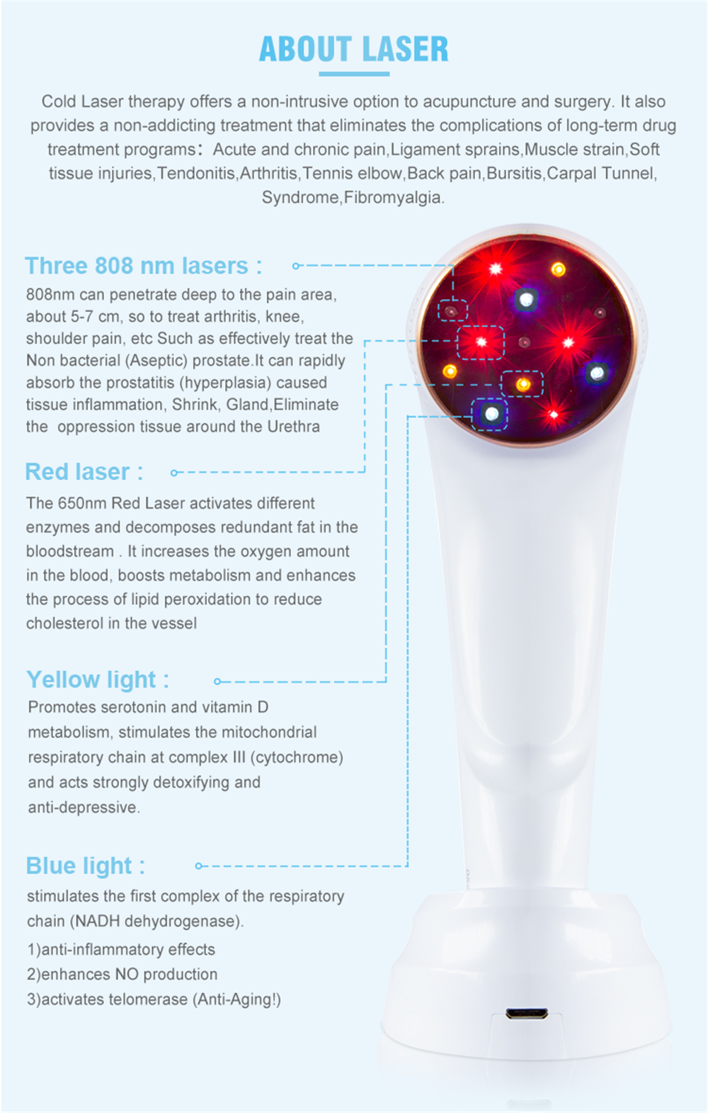 Terapia de luz para alívio da dor no laser Terapia de luz para alívio da dor no laser
