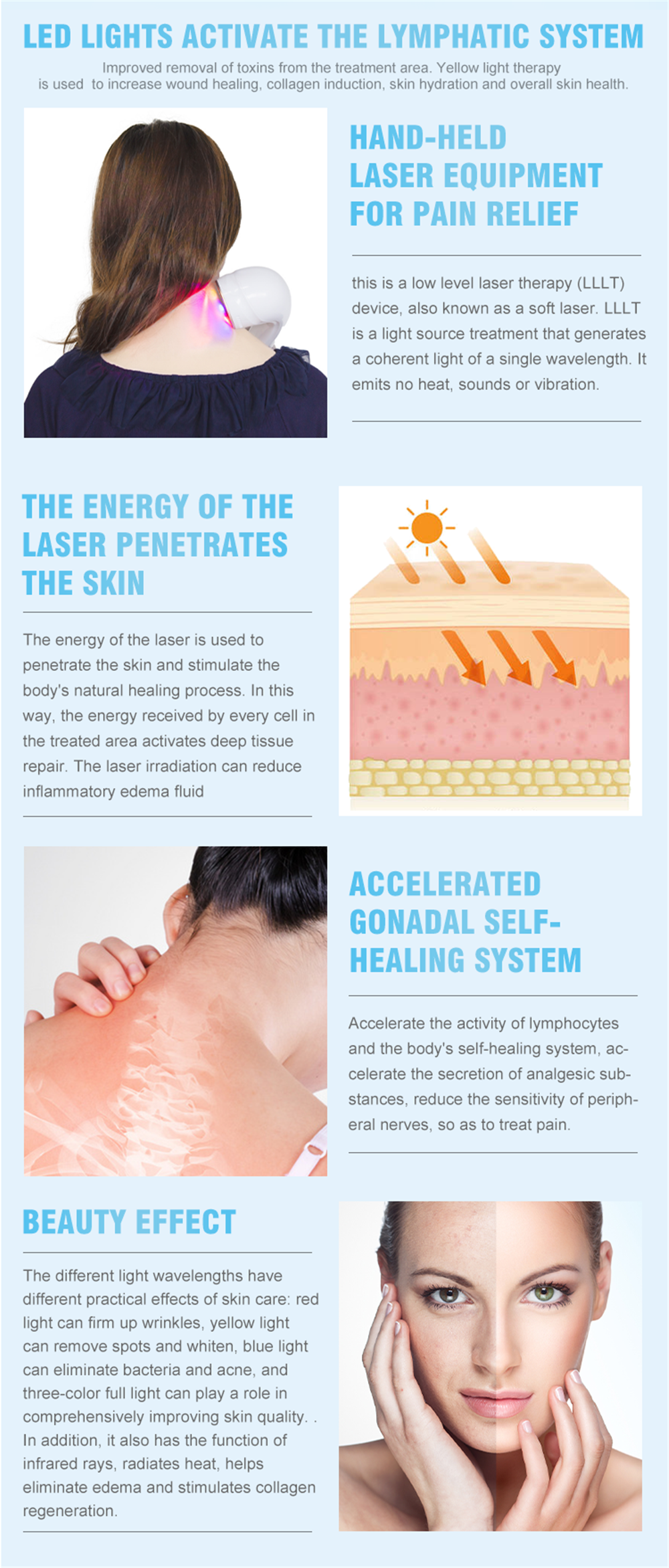 Terapia de luz para alívio da dor no laser Terapia de luz para alívio da dor no laser