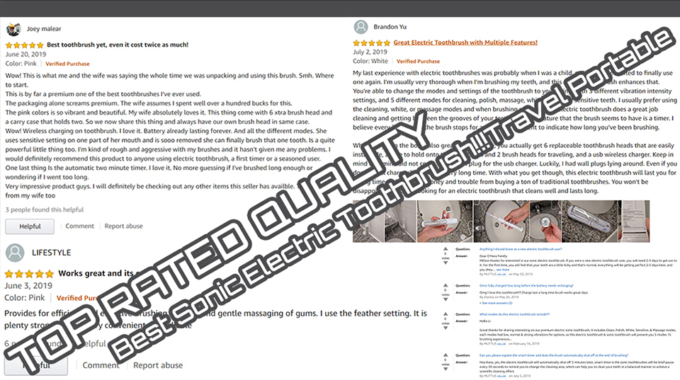 SUBORT Super Sonic Escovas de Dentes Elétricas SUBORT Super Sonic Escovas de Dentes Elétricas