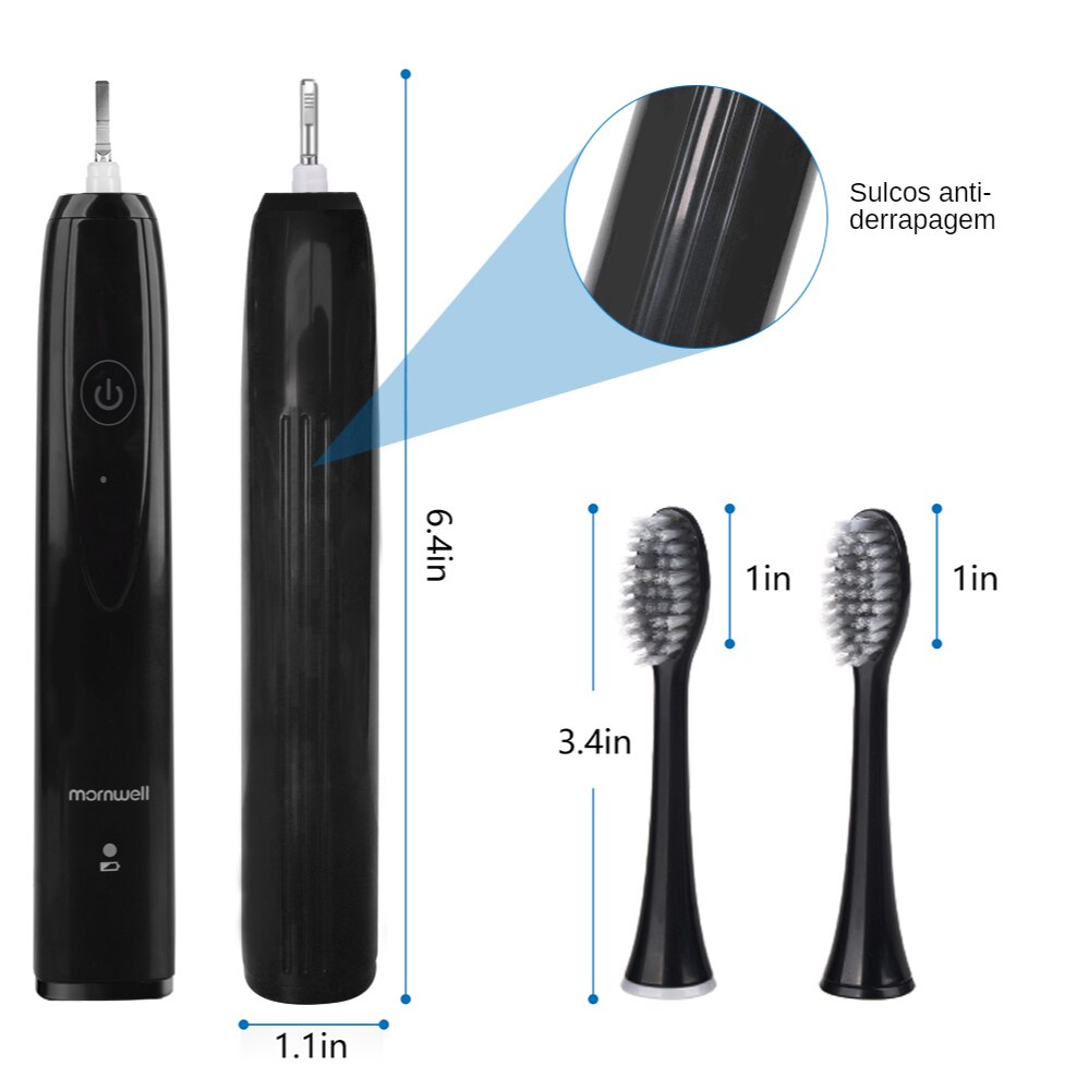 Mornwell-escova de dentes elétrica sônica d02b