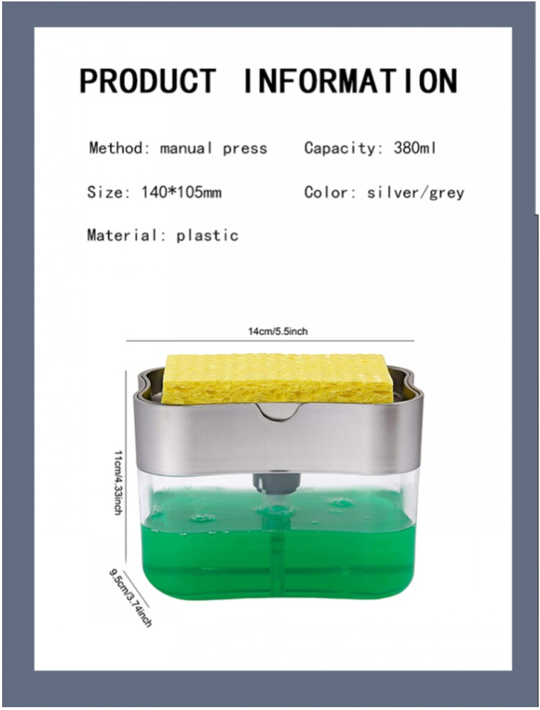 Dispensador de sabão automático garrafa para sabão líquido cozinha esponja dispensador de sabão manual esponja wipe5-10PSC saboneteira dispenser sabonete liquid... dispenser detergente cozi...porta de