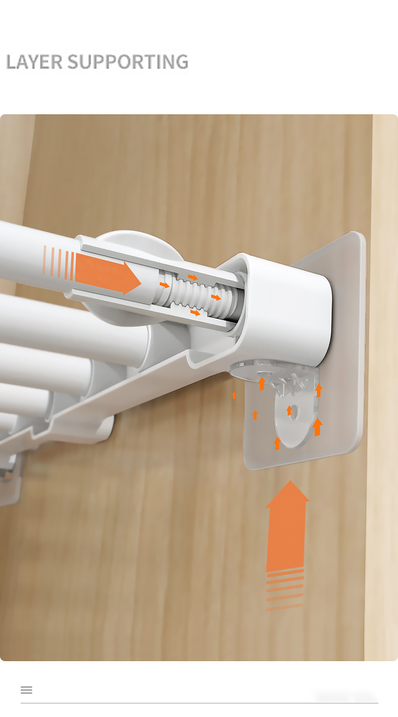 Joybos Armazenamento Prateleiras Organizador de Armários Prateleiras telescópicas Prateleiras fixadas na parede para Armários Cozinha Acessórios de banheiro