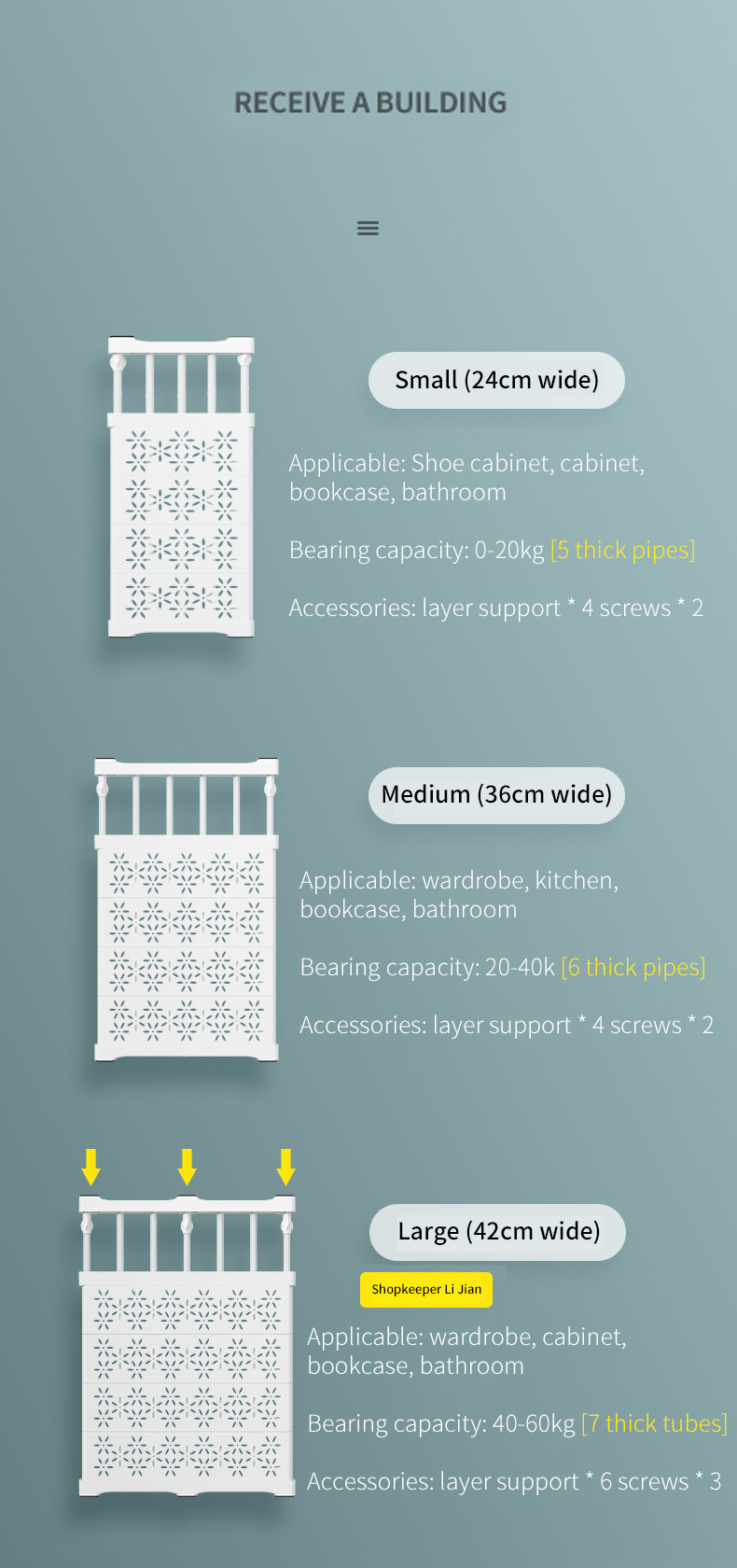 Joybos Armazenamento Prateleiras Organizador de Armários Prateleiras telescópicas Prateleiras fixadas na parede para Armários Cozinha Acessórios de banheiro