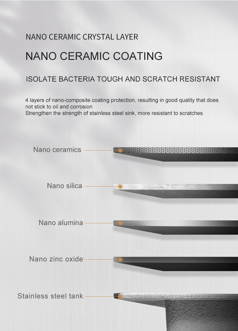 Nano Copa lavadora pia grande single-slot de cozinha escada manual lavatório multi-funcional alta e baixa lata de lixo com faca holde