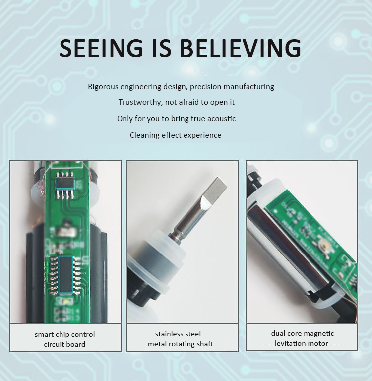 Candour cd-5168 sonic escova de dentes elétrica recarregável ipx8 à prova d15 água 15 modo usb carregador cabeças de substituição conjunto
