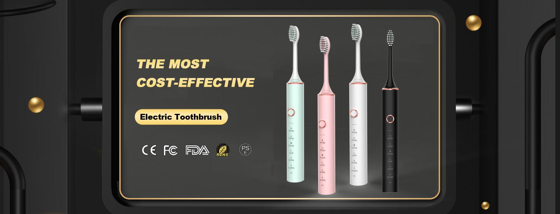 Candour cd-5168 sonic escova de dentes elétrica recarregável ipx8 à prova d15 água 15 modo usb carregador cabeças de substituição conjunto