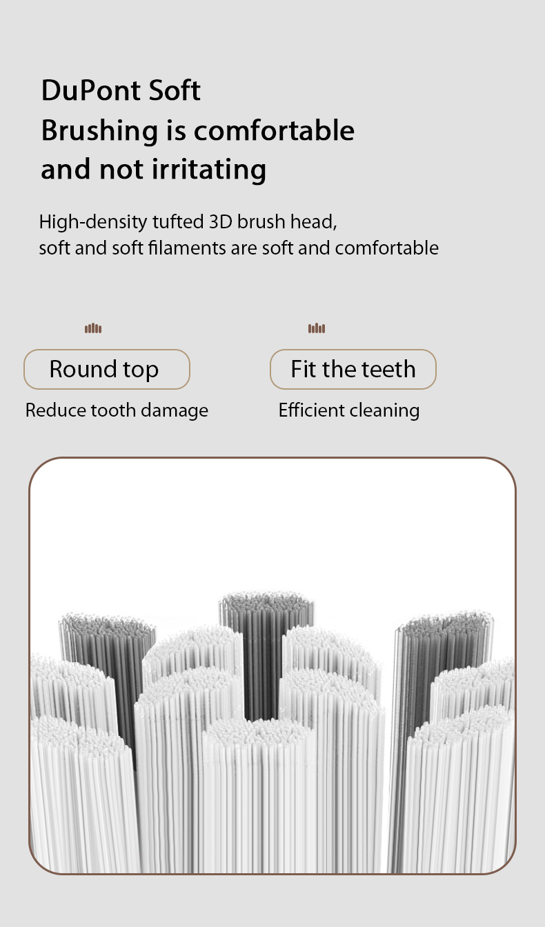 Candour cd-5168 sonic escova de dentes elétrica recarregável ipx8 à prova d15 água 15 modo usb carregador cabeças de substituição conjunto