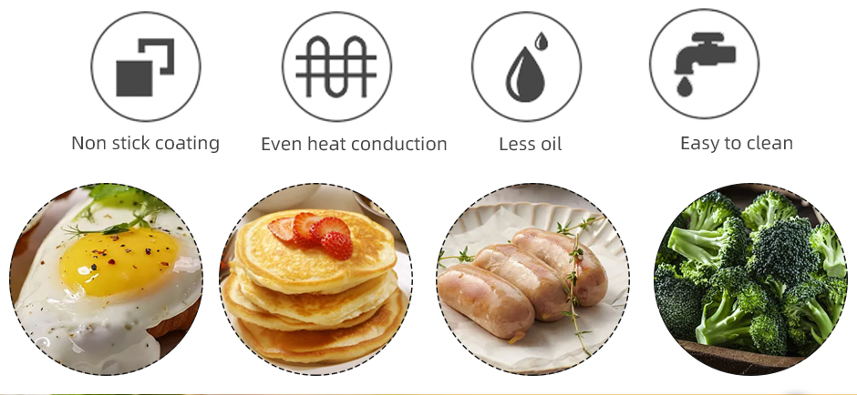 2/ 4 buracos frigideira pan preto engrossado cozinha omelete antiaderente ovo poacher panqueca crepe bife cozinhar presunto café da manhã fabricante