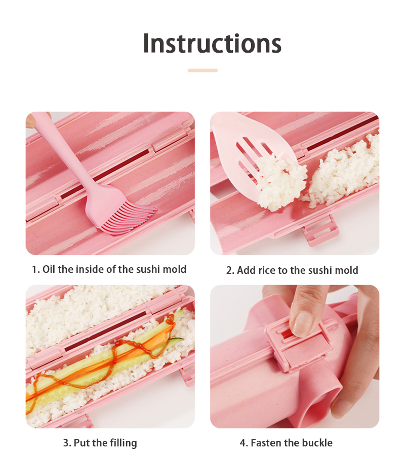 Fabricante de sushi rápido sushi bazuca japonês rolo arroz molde carne vegetal rolamento diy sushi que faz a máquina cozinha sushi ferramenta