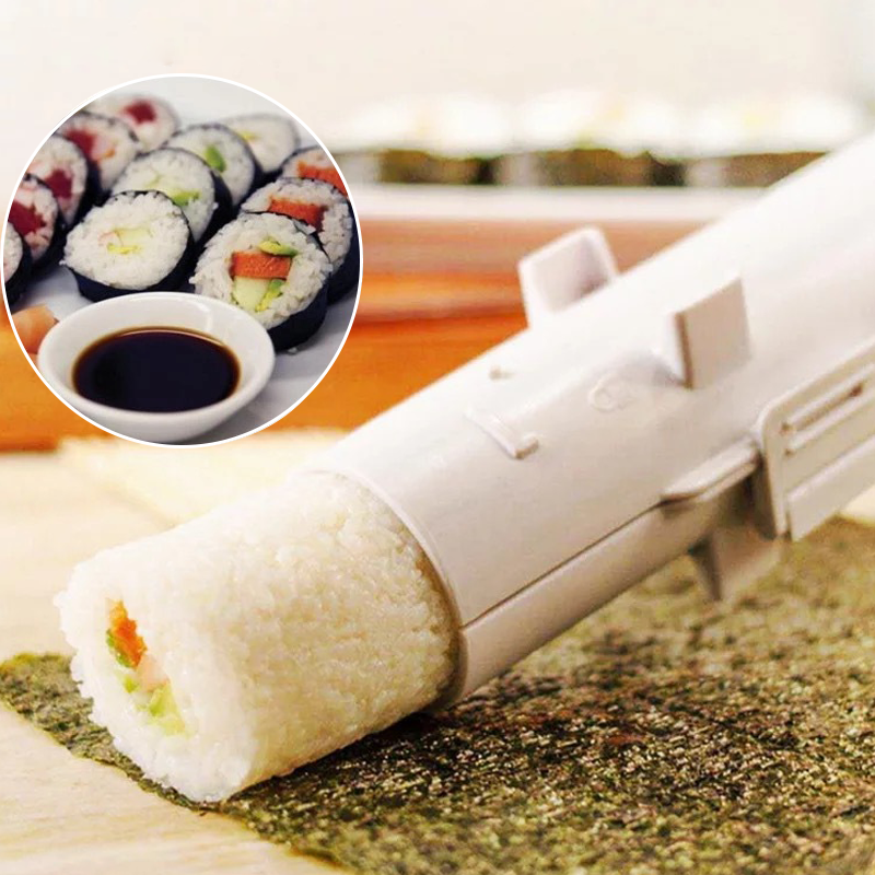 Fabricante de sushi rápido sushi bazuca japonês rolo arroz molde carne vegetal rolamento diy sushi que faz a máquina cozinha sushi ferramenta