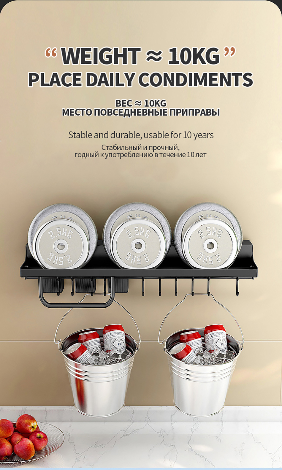 Micck wall-mounted cozinha prateleiras organizador tempero spice armazenamento rack faca titular utensílios para cozinha acessórios para casa