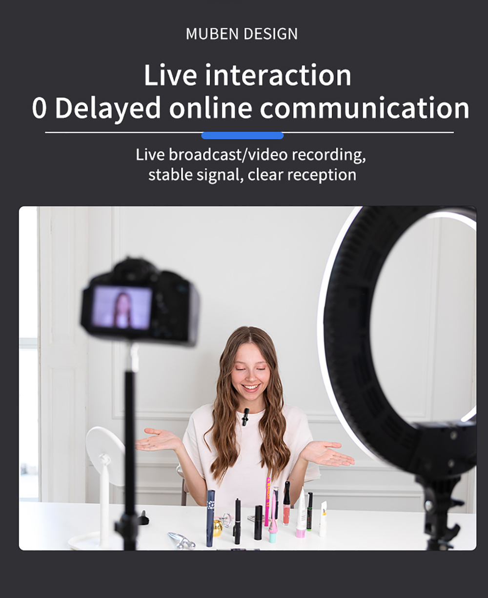 Gravação de vídeo de áudio portátil sem fio microfone de lavalier mini microfone para iphone android transmissão ao vivo gaming phone microfonoe