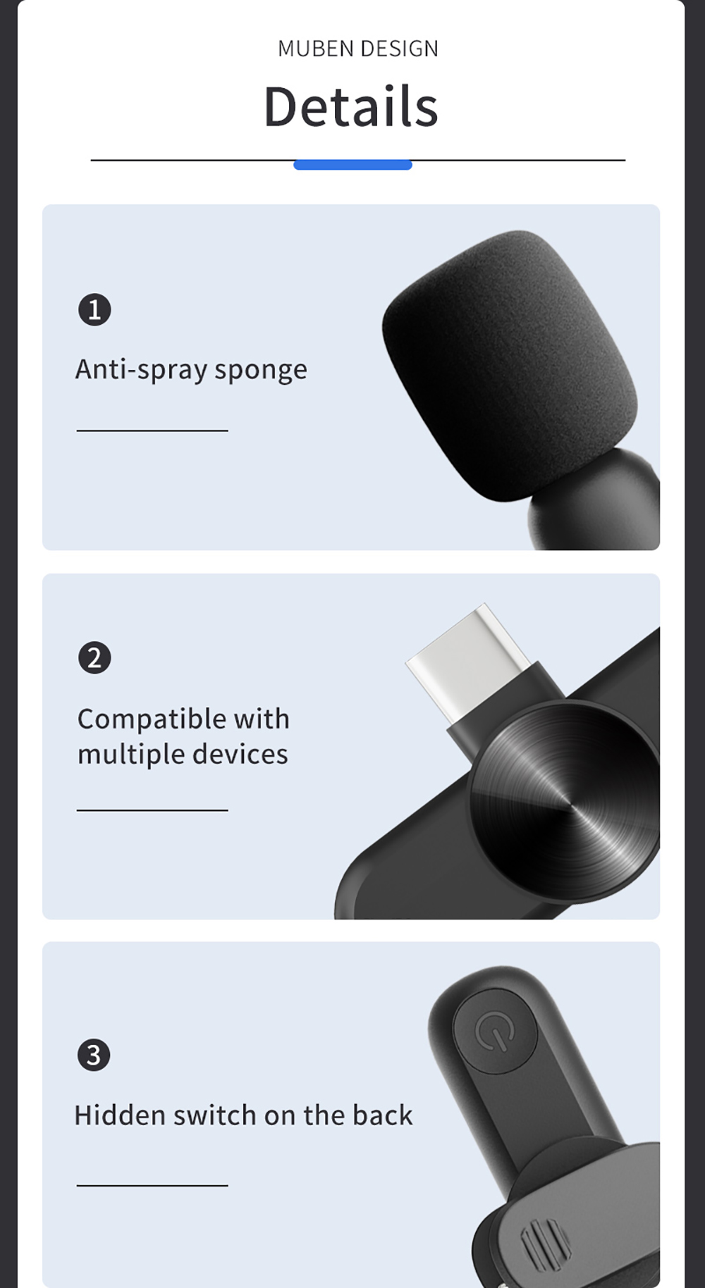 Gravação de vídeo de áudio portátil sem fio microfone de lavalier mini microfone para iphone android transmissão ao vivo gaming phone microfonoe