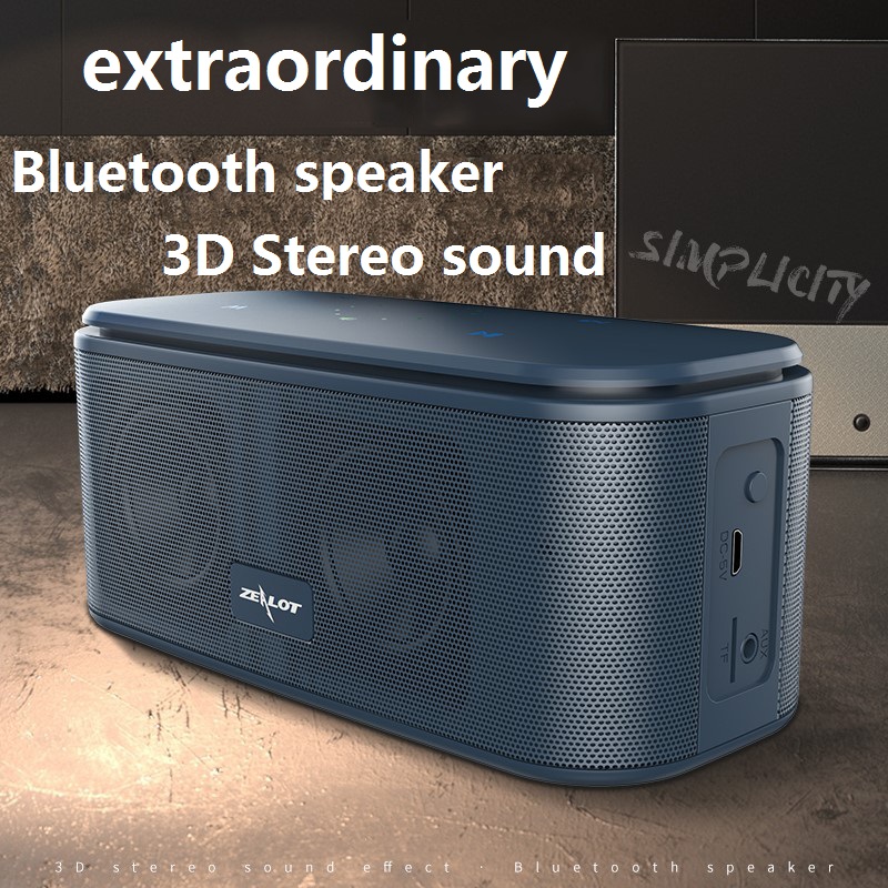 Zealot s53 mini bluetooth speaker portátil sem fio coluna à prova d' água hifi lossless qualidade de som estéreo subwoofer altifalante