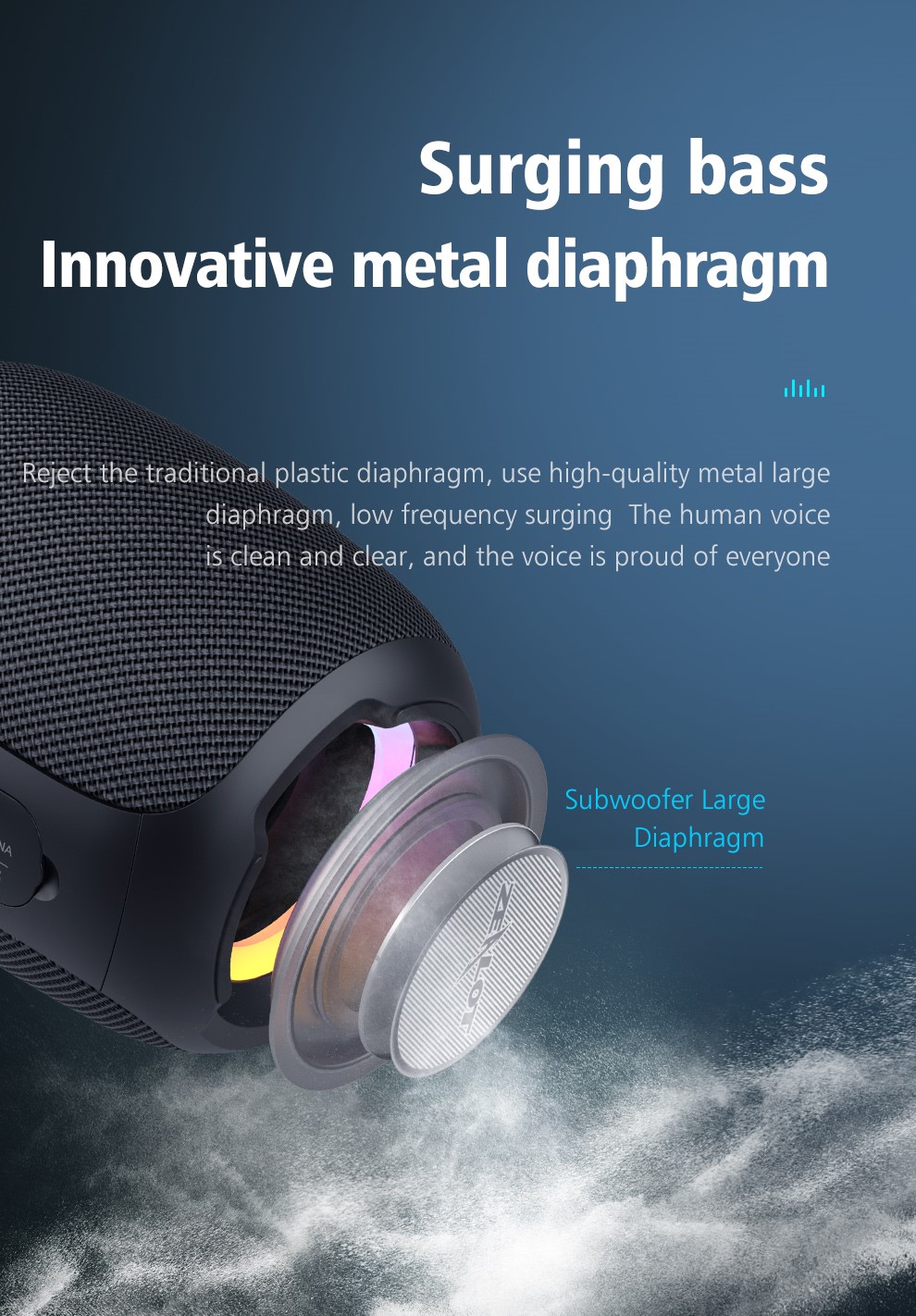 Zealot s53 mini bluetooth speaker portátil sem fio coluna à prova d' água hifi lossless qualidade de som estéreo subwoofer altifalante