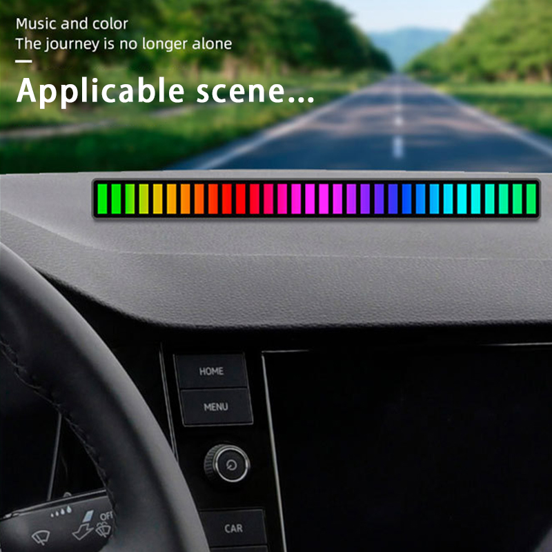 Luzes de som captador led luz usb rgb noite lâmpada música ativada por voz ritmo luz ambiente controle app para o quarto barra festa