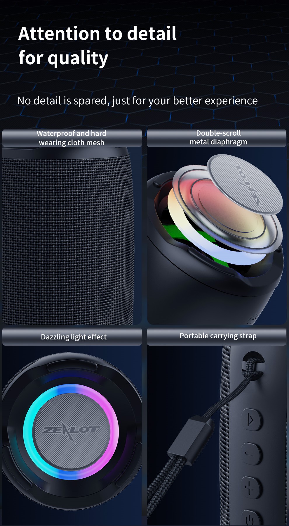 Zealot s61 bluetooth speaker