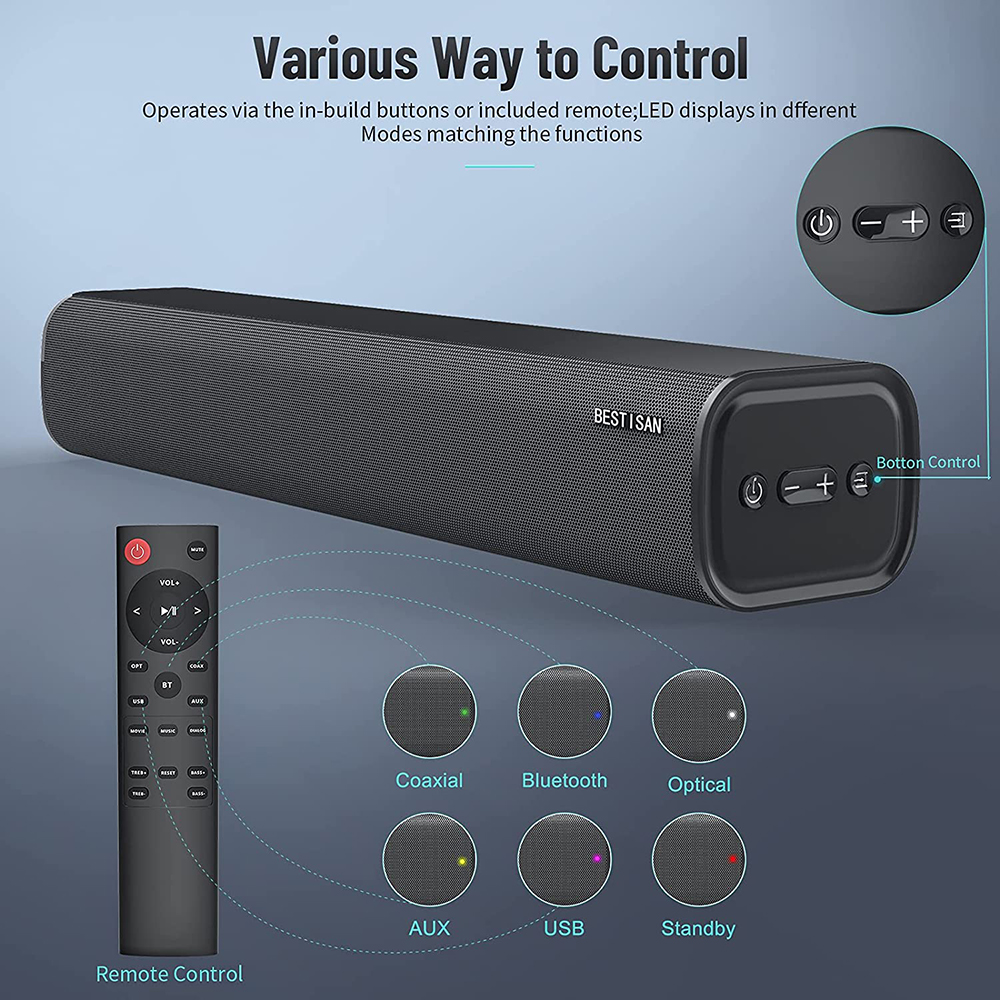 60w soundbar alto-falante hifi 2.0