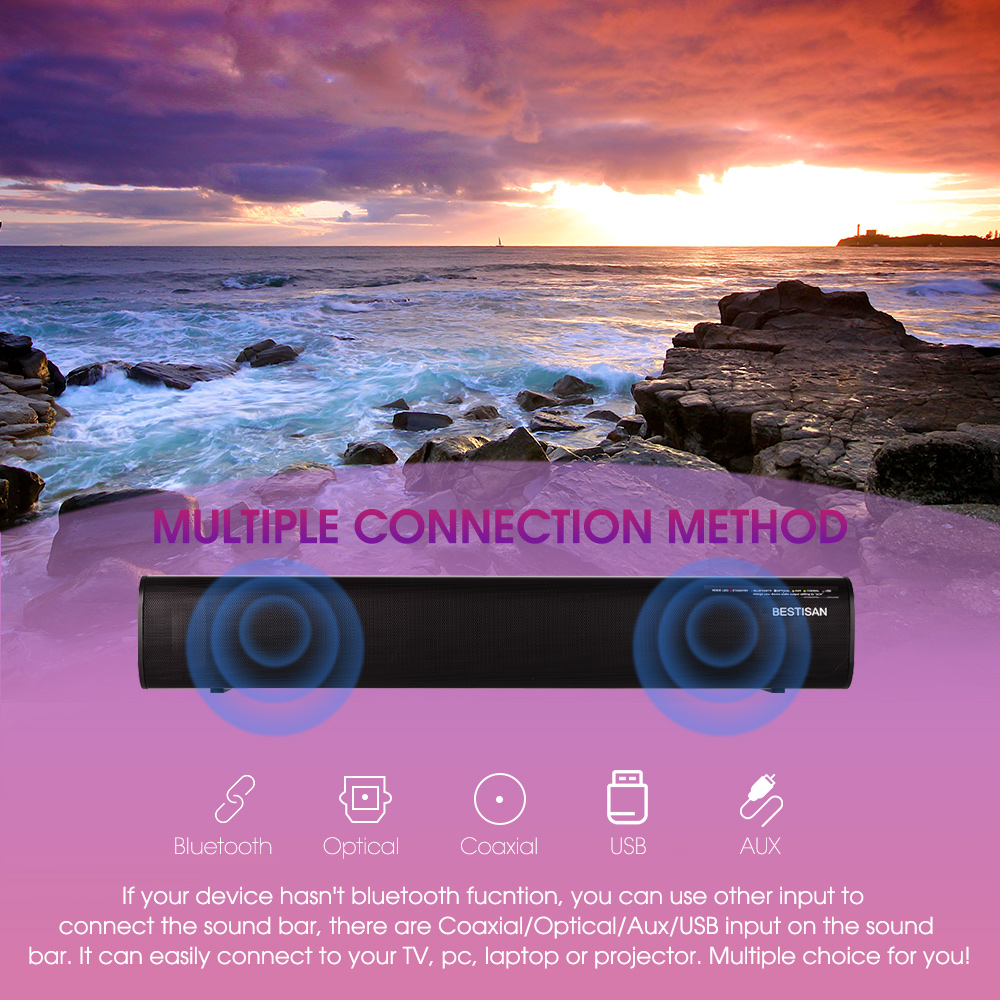 60w soundbar alto-falante hifi 2.0