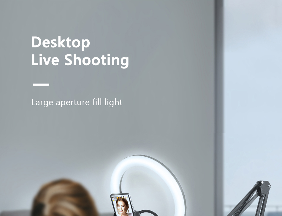 Anel selfie luz fotografia led borda da lâmpada com suporte móvel opcional montagem tripé ringlight para transmissão de vídeo ao vivo