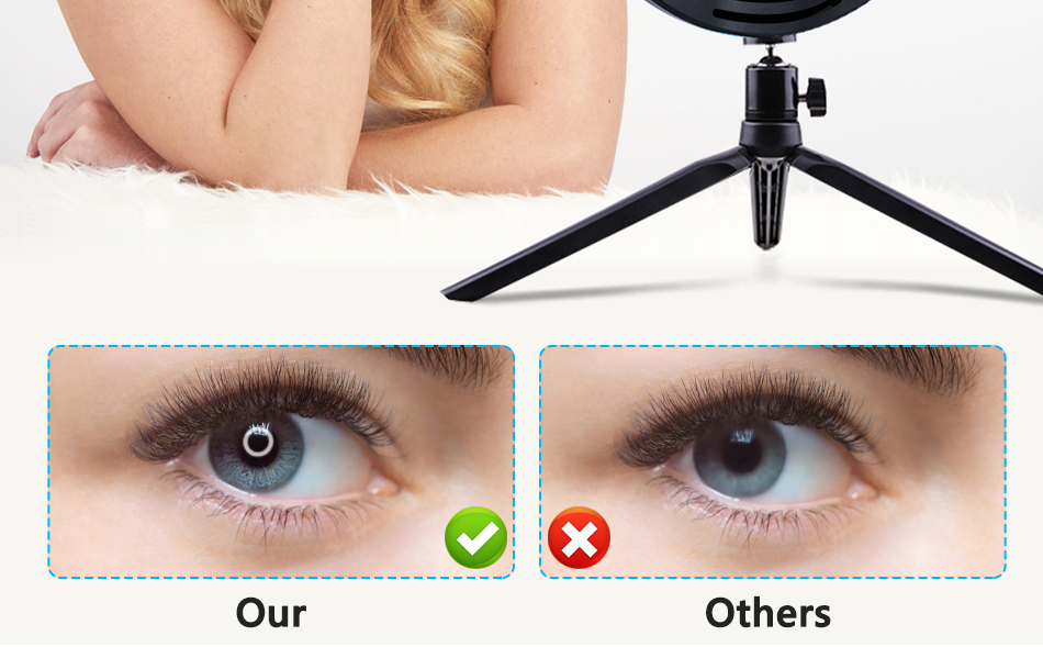 Anel selfie luz fotografia led borda da lâmpada com suporte móvel opcional montagem tripé ringlight para transmissão de vídeo ao vivo