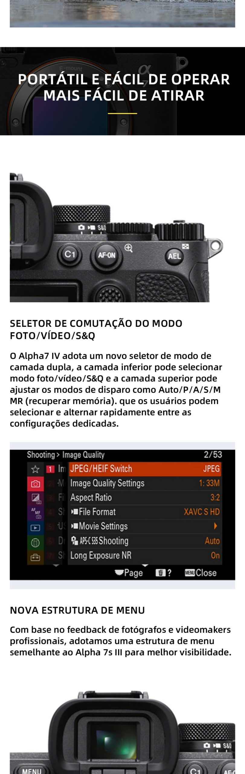 Sony Alpha A7 IV A7M4 Full Frame Mirrorless Camera Com Lente 28-70mm Digital Câmera Compacta Fotografia Profissional A7IV (NOVO)