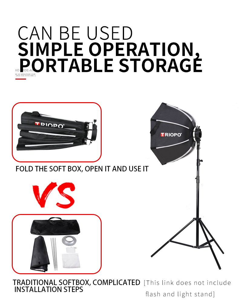 Triopo mais novo kx 65cm softbox octagon guarda-chuva caixa de luz para godox ad200 v1 speedlite flash acessórios de estúdio de fotografia de luz Triopo mais novo kx 65cm softbox octagon guarda-chuva caixa de luz para godox ad200 v1 speedlite flash acessórios de estúdio de fotografia de luz