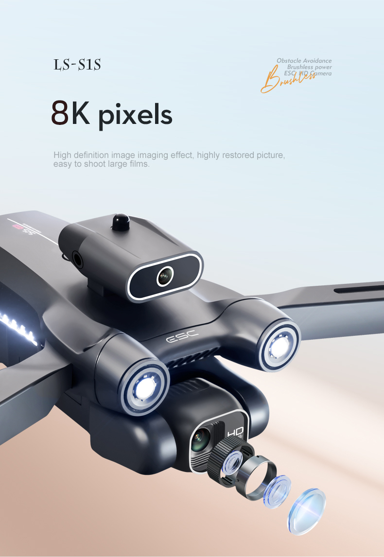 Novo s1s mini drone 4k profesional 8k hd câmera obstáculo evitar fotografia aérea sem escova dobrável quadcopter 1.2km Novo s1s mini drone 4k profesional 8k hd câmera obstáculo evitar fotografia aérea sem escova dobrável quadcopter 1.2km