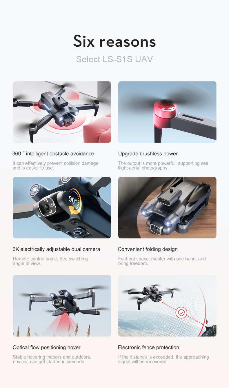 Novo s1s mini drone 4k profesional 8k hd câmera obstáculo evitar fotografia aérea sem escova dobrável quadcopter 1.2km Novo s1s mini drone 4k profesional 8k hd câmera obstáculo evitar fotografia aérea sem escova dobrável quadcopter 1.2km