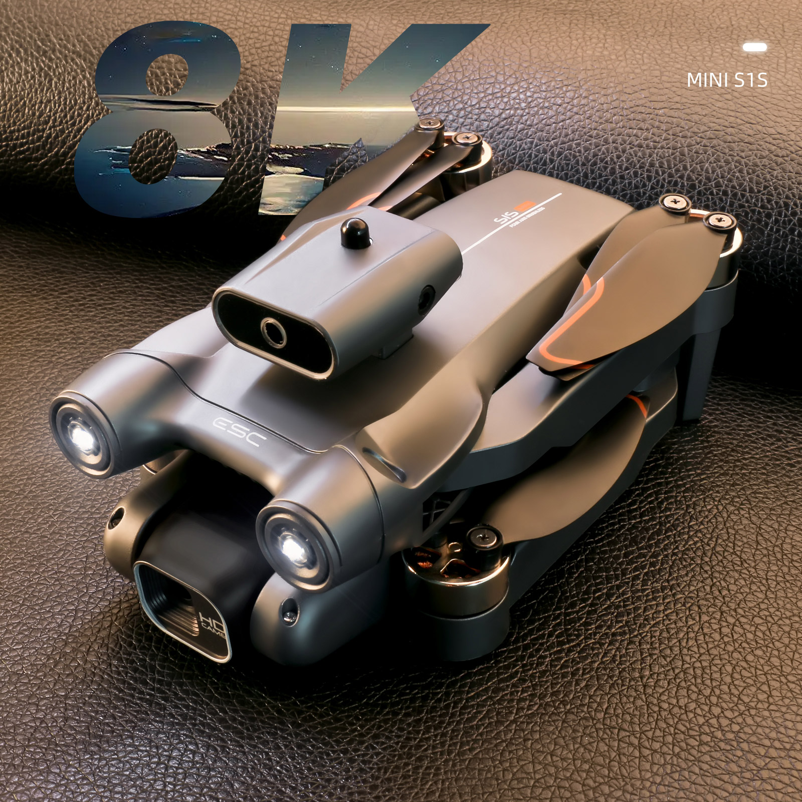 Novo s1s mini drone 4k profesional 8k hd câmera obstáculo evitar fotografia aérea sem escova dobrável quadcopter 1.2km