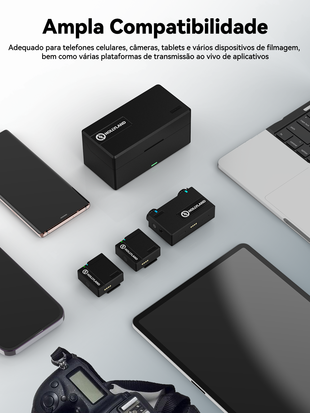 Hollyland lark 150 oficial profissional 2.4g microfone de lapela sem fio entrevista ao vivo vlog fotografia microfone sem fio