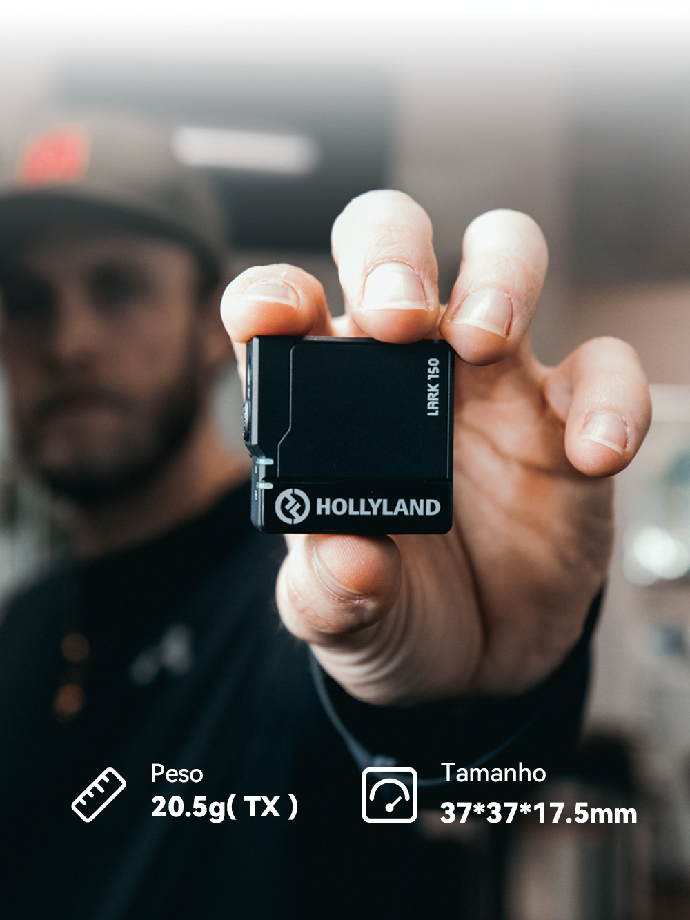 Hollyland lark 150 oficial profissional 2.4g microfone de lapela sem fio entrevista ao vivo vlog fotografia microfone sem fio