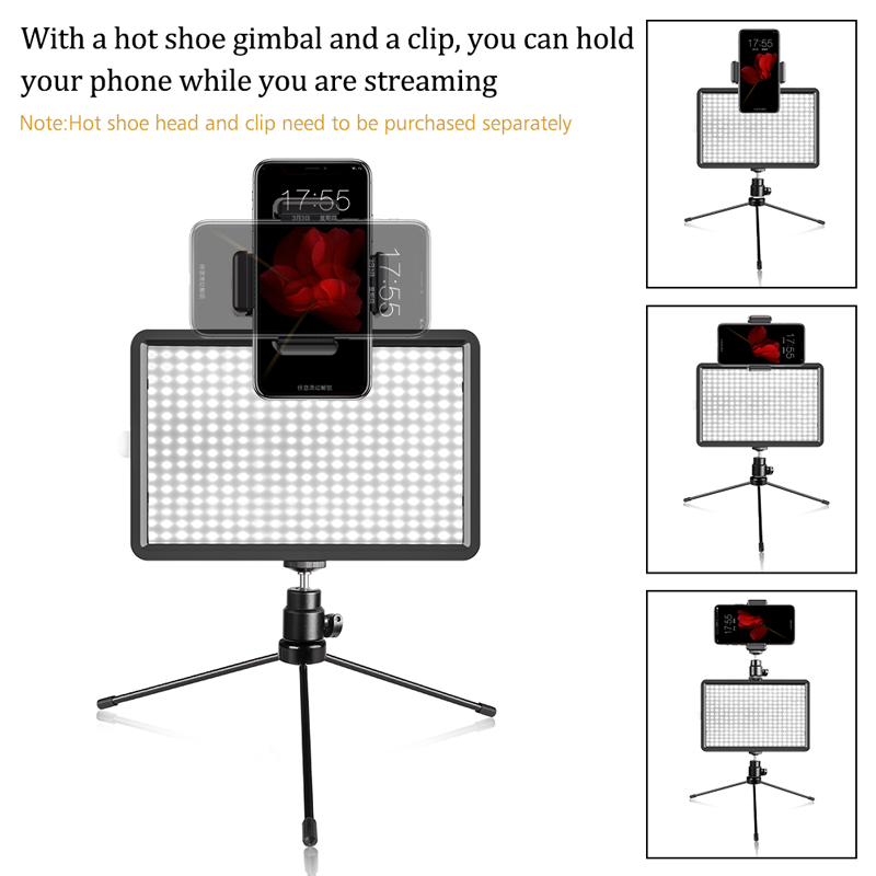 Levou luz de vídeo fotografia selfie iluminação do painel regulável foto estúdio ao vivo lâmpada de preenchimento de três cores com tripé Levou luz de vídeo fotografia selfie iluminação do painel regulável foto estúdio ao vivo lâmpada de preenchimento de três cores com tripé