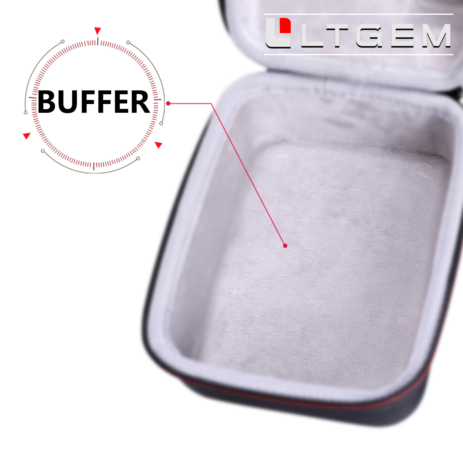 Ltgem estojo rígido de eva para câmera