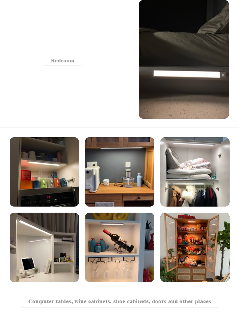 Luz da noite levou luz sob a luz do armário sensor de movimento armário luz do armário usb recarregável lâmpada de iluminação da cozinha Luz da noite levou luz sob a luz do armário sensor de movimento armário luz do armário usb recarregável lâmpada de iluminação da cozinha